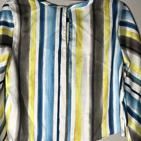 Zara Striped Long Sleeve Cropped Blouse Size Small - Picture 10 of 10